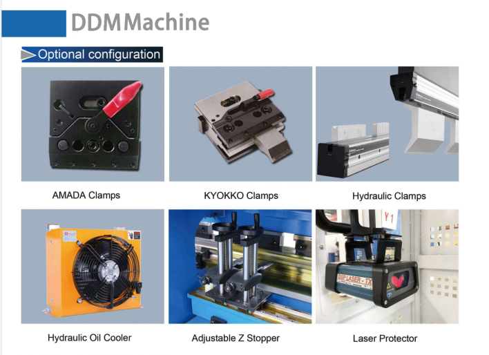 optional press brake configuration for ddm press brake 