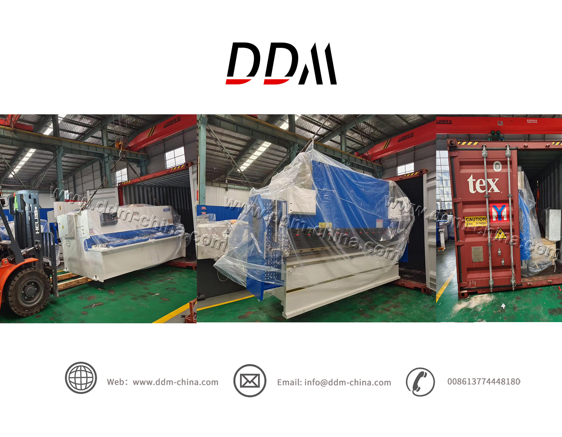 DDM-WE67K -100T3200 CNC PRESS BRAKE with Delem DA53T to France 